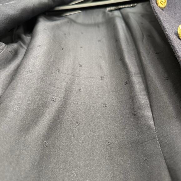 Vintage Chanel Boutique Blazer Jacket 1989/1990 Navy Gold Buttons 42 FR (US 10) - Picture 7 of 16